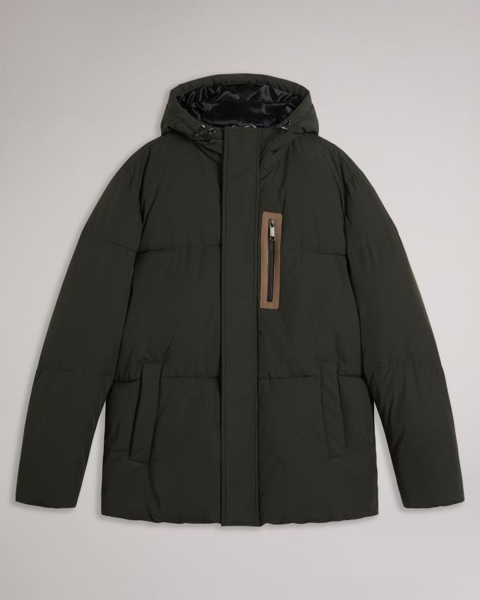 Veste Ted Baker Hooded Puffer Vert Homme | KON-57003793